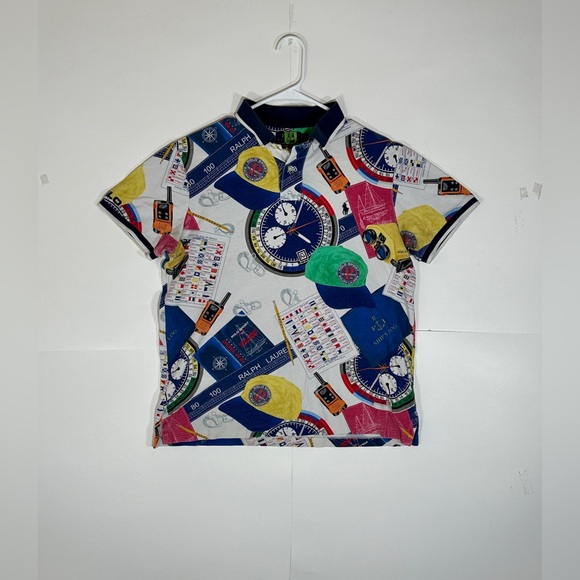 POLO Ralph Lauren Sport 12M Challenge Camp Shirt Mens L